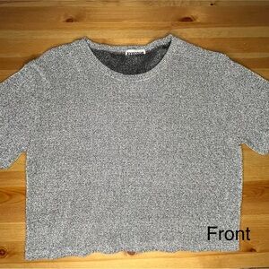 Glitter grey women's top. Size 12. Very slimming.
